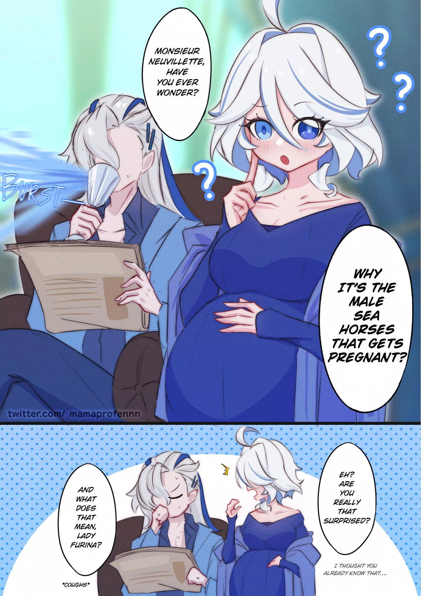 Furina's Pregnancy Talk posted by HeavyLancerthe8th