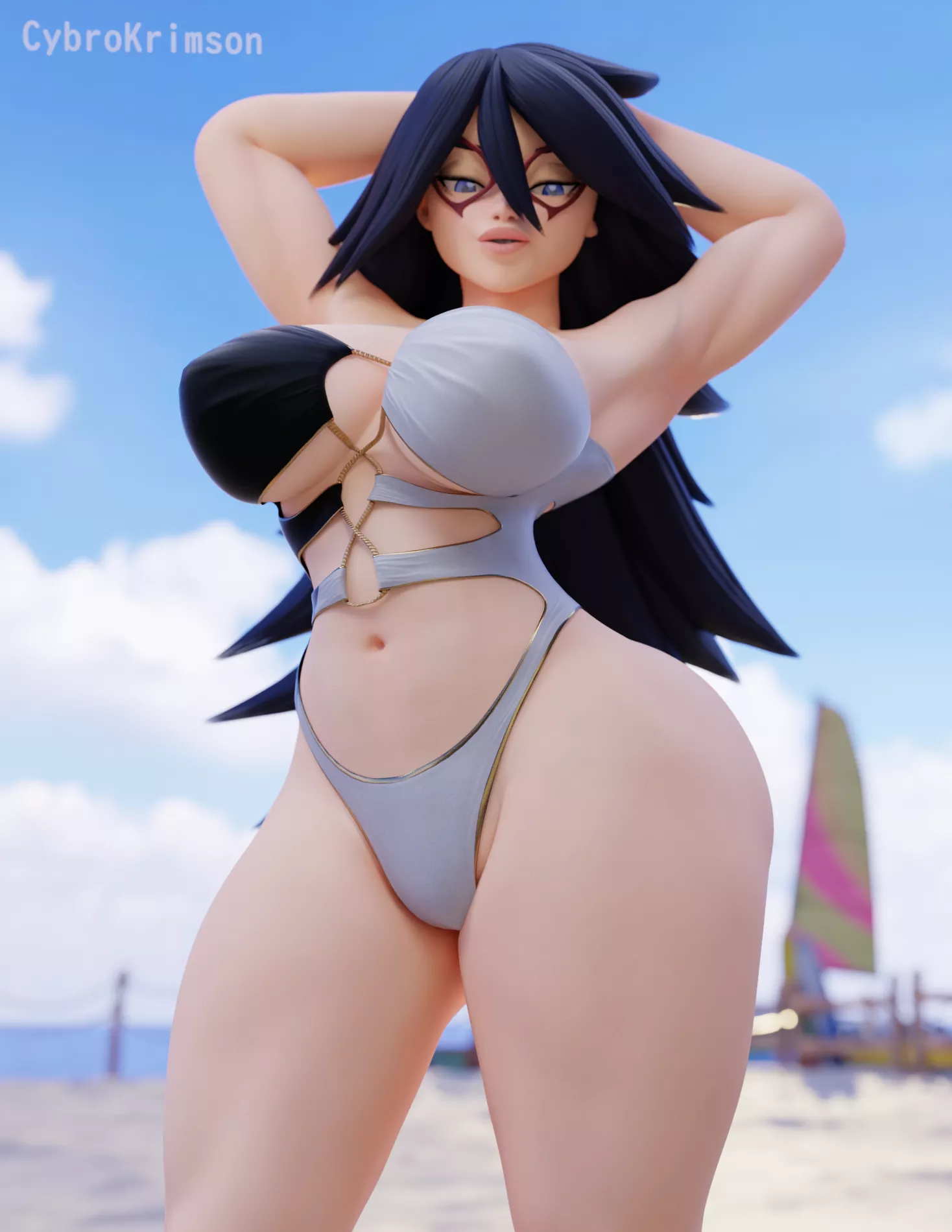 Hang out at the beach with Midnight. (CybroKrimson) posted by CybroKrimson