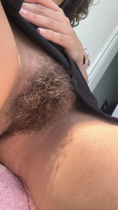 My bush so thick it casts shadows by lickedyslit