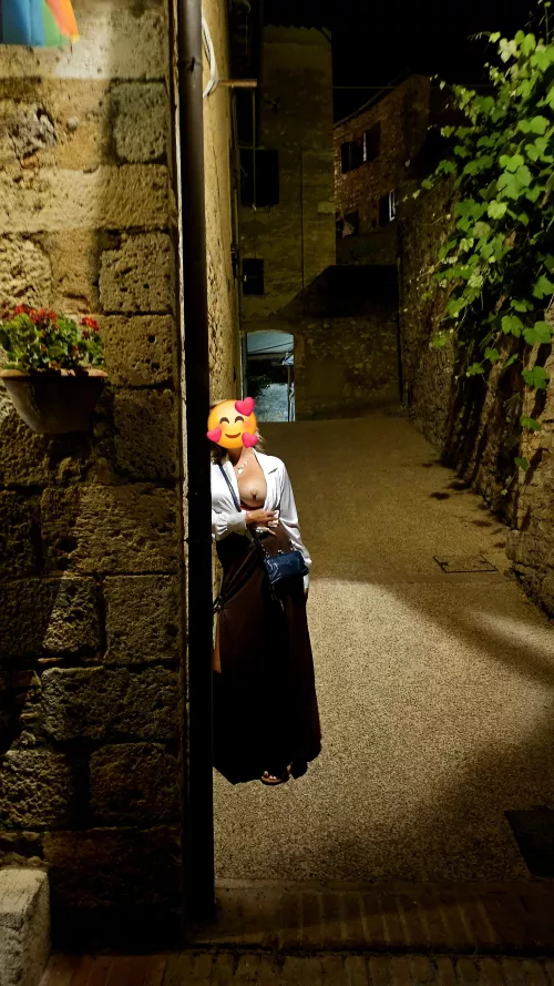 On a crowded street in Italy :) by TitsyWolf