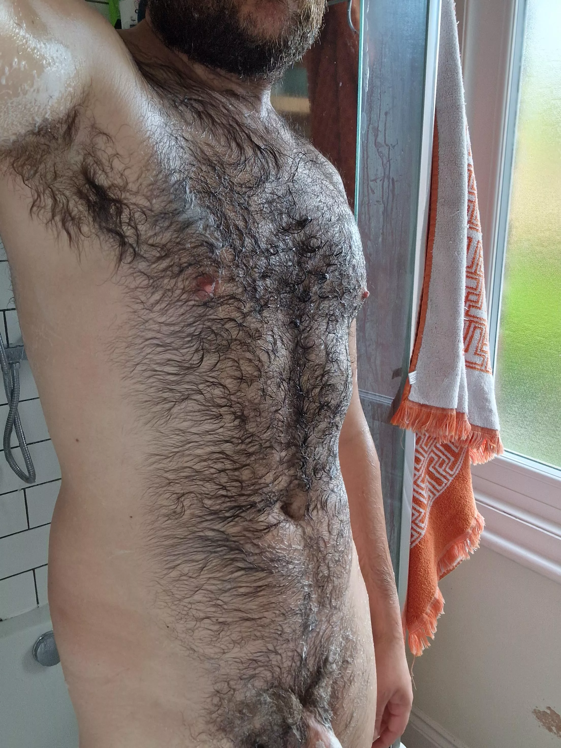 Wet 💦 Does anyone else have an invisible line where your hair just stops? Always amused me posted by OakNel