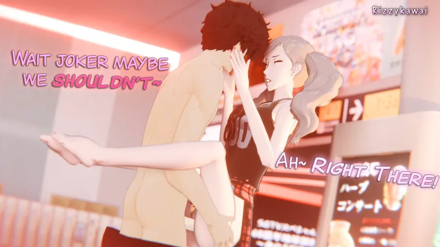 Ann And Joker Have a Little Too Much Fun In The Subway (@RizzyKawai) (Animated version in comments)  by Unfair_Throwaway