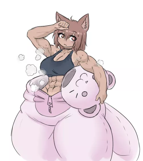 Cat girl + mascot costume [@Sheepepp] by TheTMoneyMan