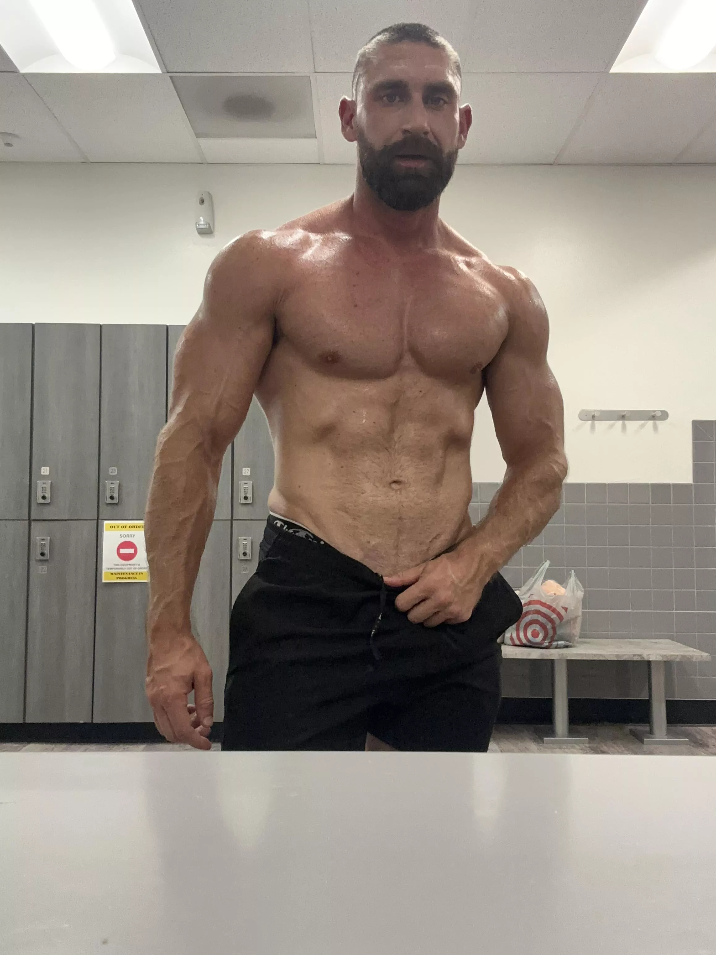 Nice and sweaty from the sauna  posted by onlygainzsteve