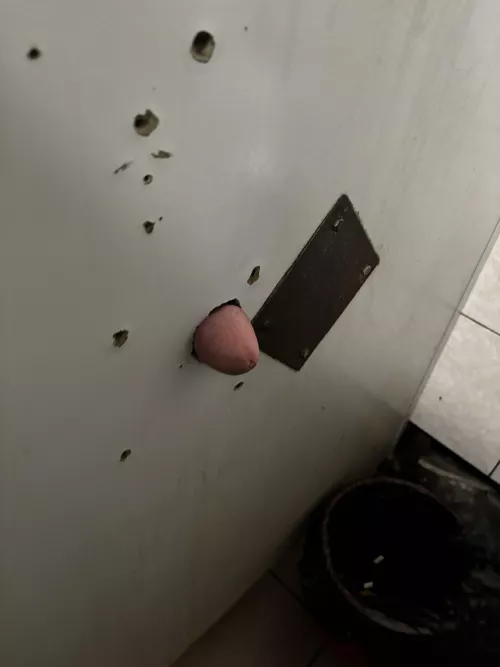 Poking through public gloryhole by rsadalt