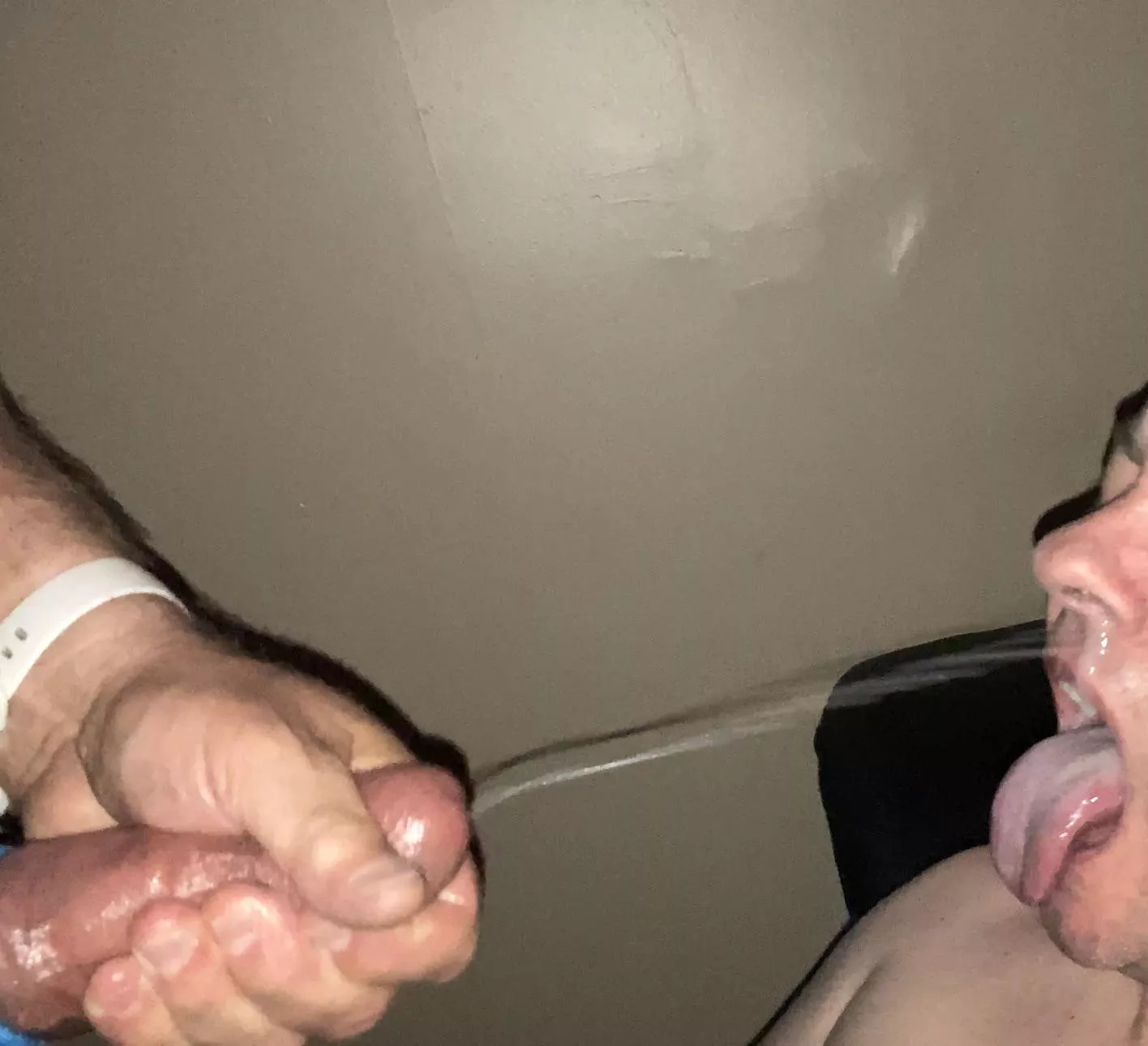 Quick stop at the adult theater last night. Glad this 58-year-old daddy wanted to unload on my face and love that we recorded it posted by bimarriedmale1973