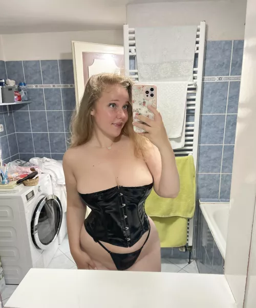 Do you find me hot in this corset? <3 by Helvegen6