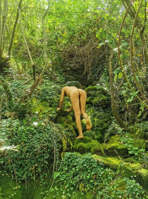 Just climbing some mossy rocks and the feeling was so grounding by LeylaLowe