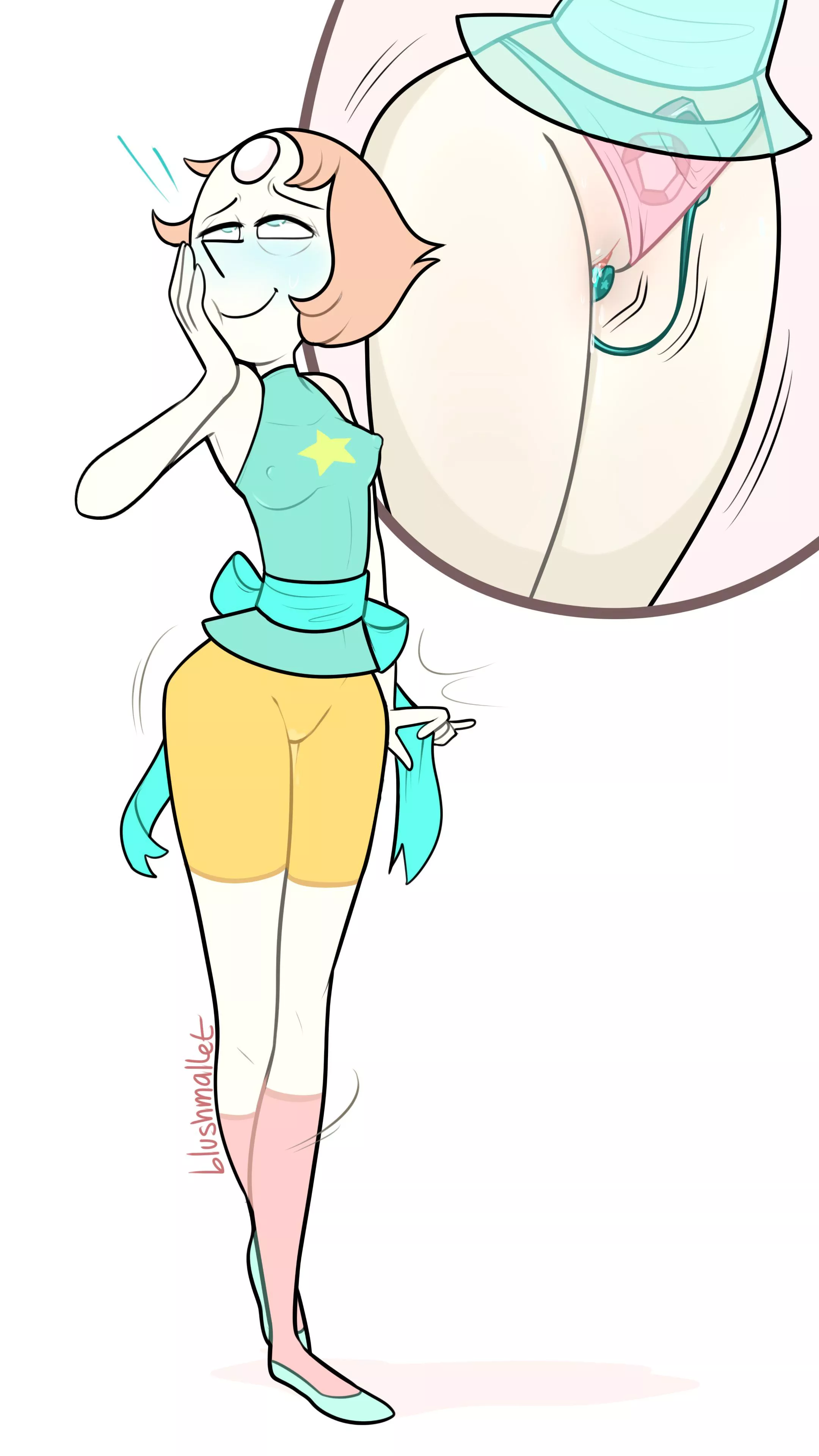 Pearl has a bit of sneaky fun! (BlushMallet) posted by Blue-Diamond-Enjoyer