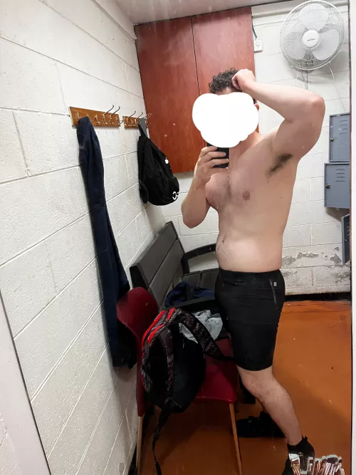 Sweaty after squats and bench by No_Tree474