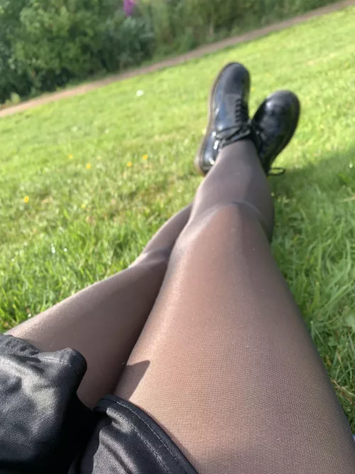 That feeling when my nylons touch the grass 🥰 by maybe-its-her