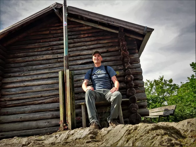 a welcome break on a summer hike by 66frantic6