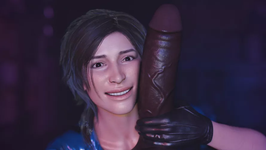 Lara posing for photo (DerpDerp) by Kuro-Oji