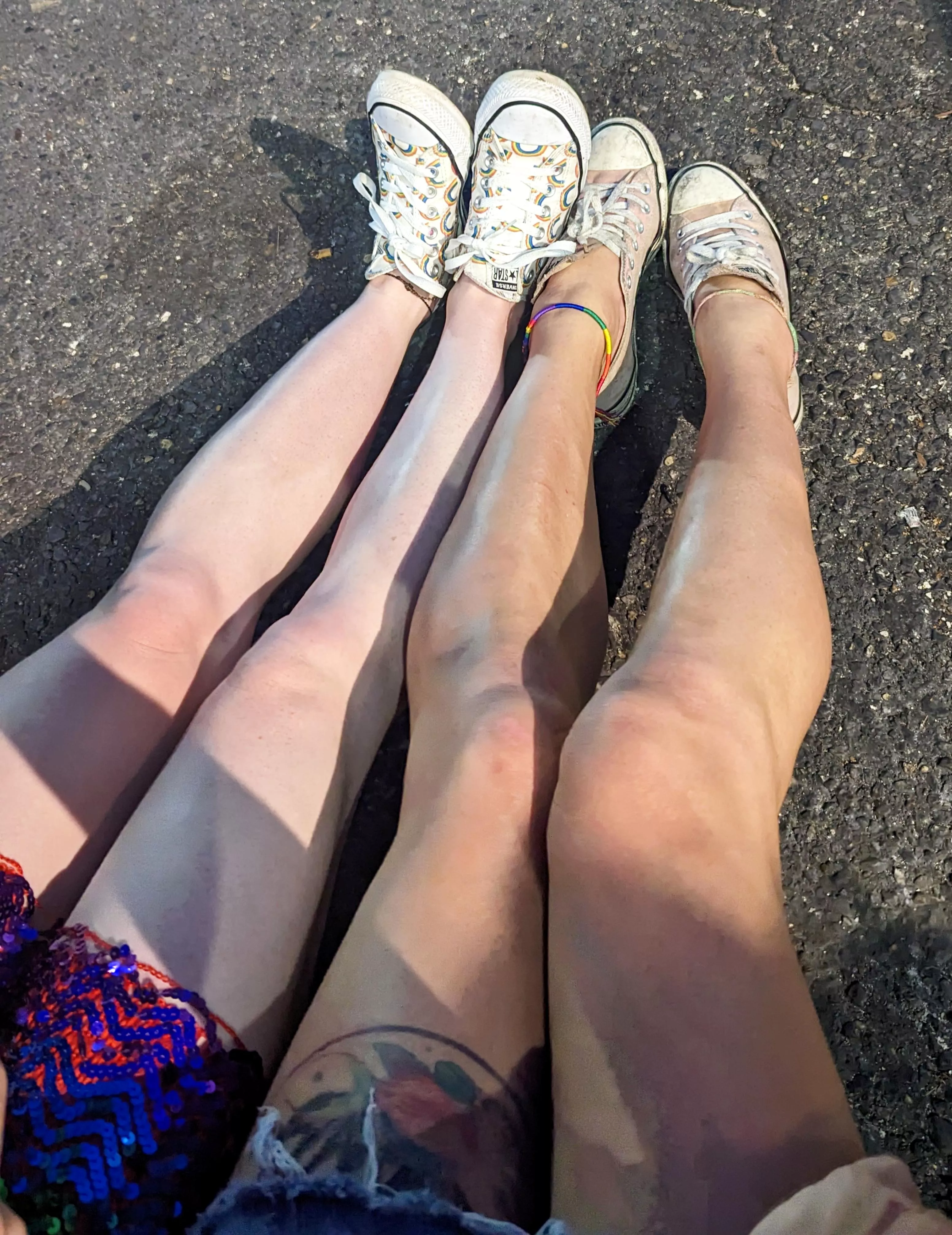 Me and a friend in chucks after the fest,  posted by twinkletoezfeet