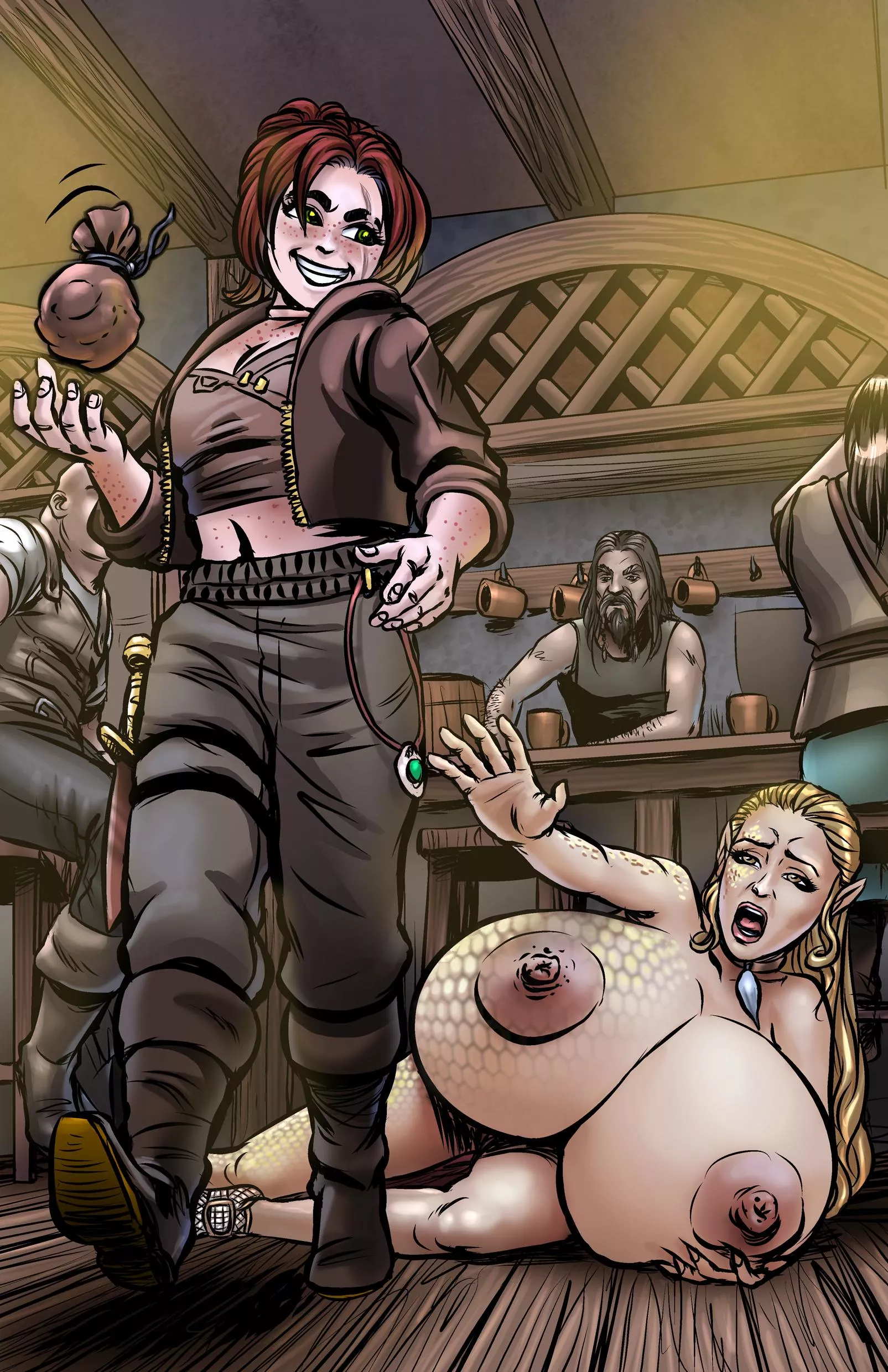 No, please! Don't leave me here with my breasts like this (art by Celestin) posted by Guidobarsi