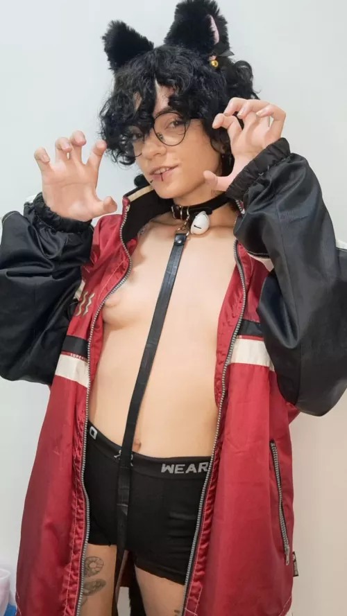 pov: your kitty steals your new jacket ^^ by ashboypussy