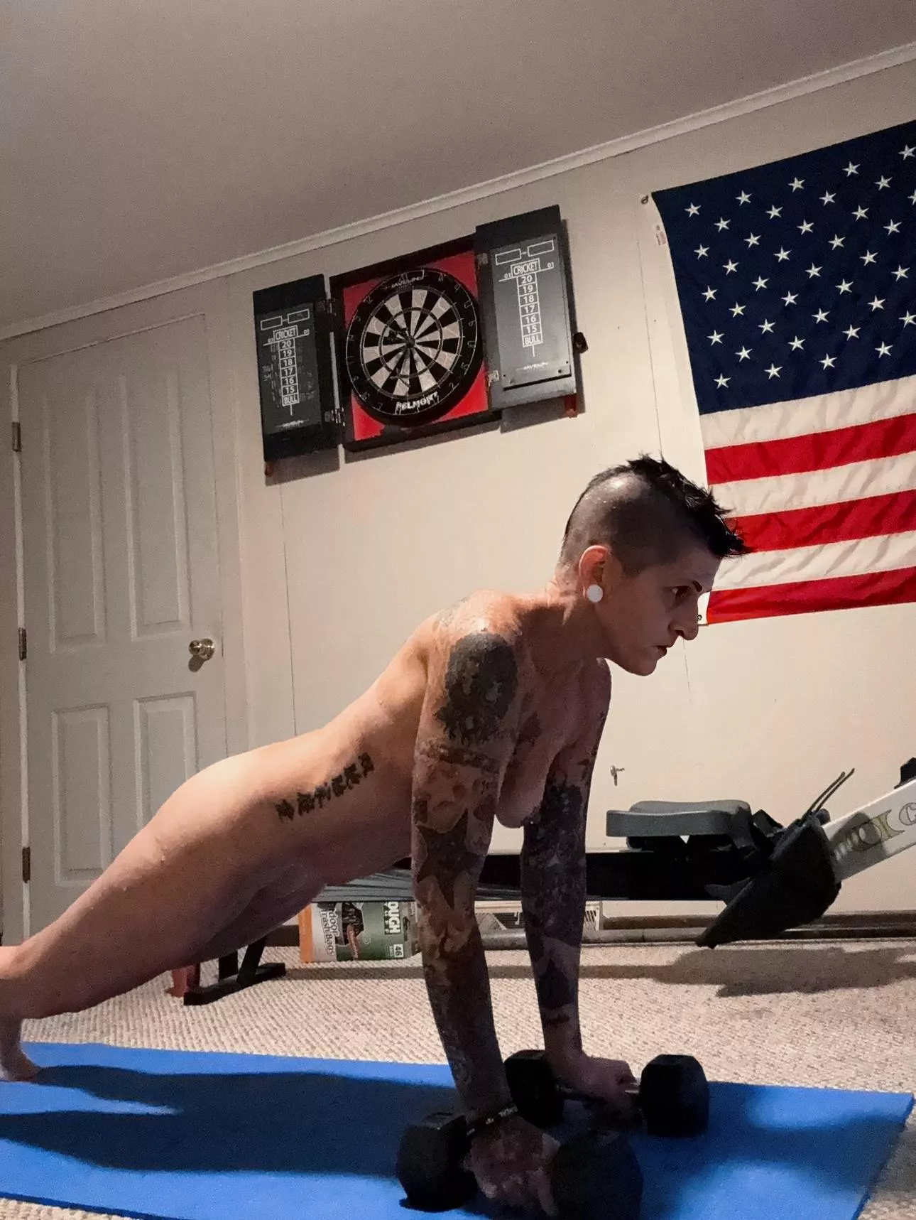 Getting my workout in 😎 posted by PaintedWoman_