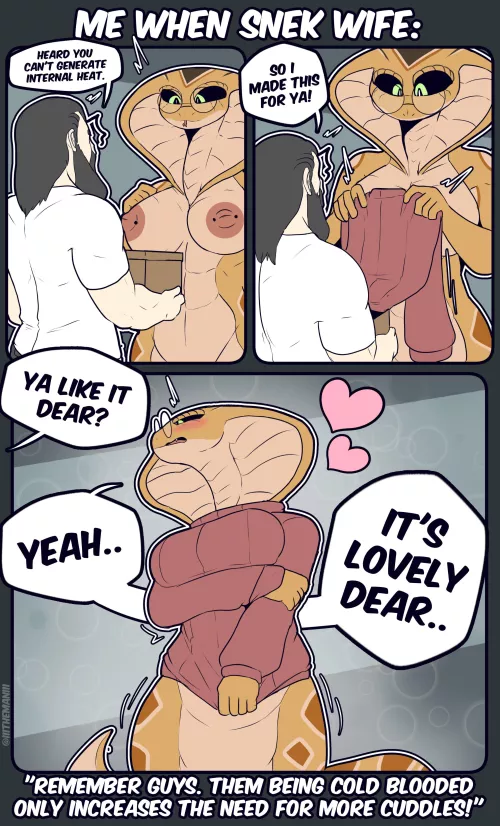 Send your Scalie friends some Cuddles [F] (The Man) by 5headedragon