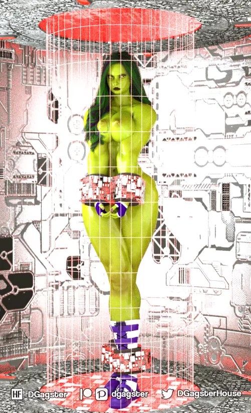 SHE-HULK Alien prisoner by dgagsterhouse