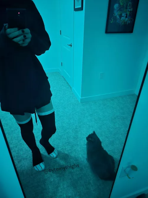 an older pic with the catto ^-^ by bytemythighs