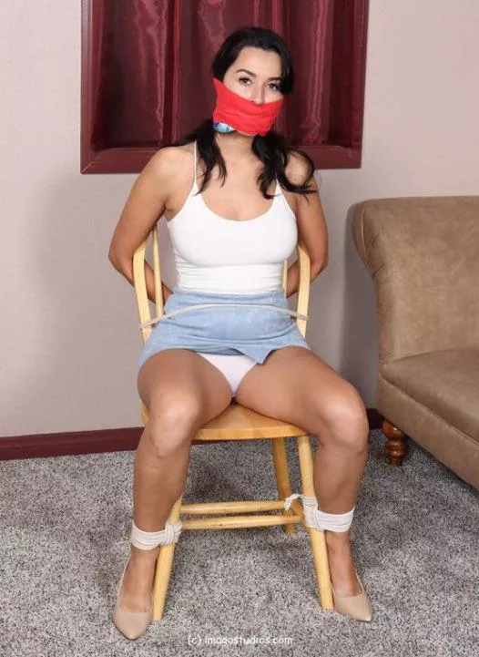 Chair tied posted by Icantthinkofaname567