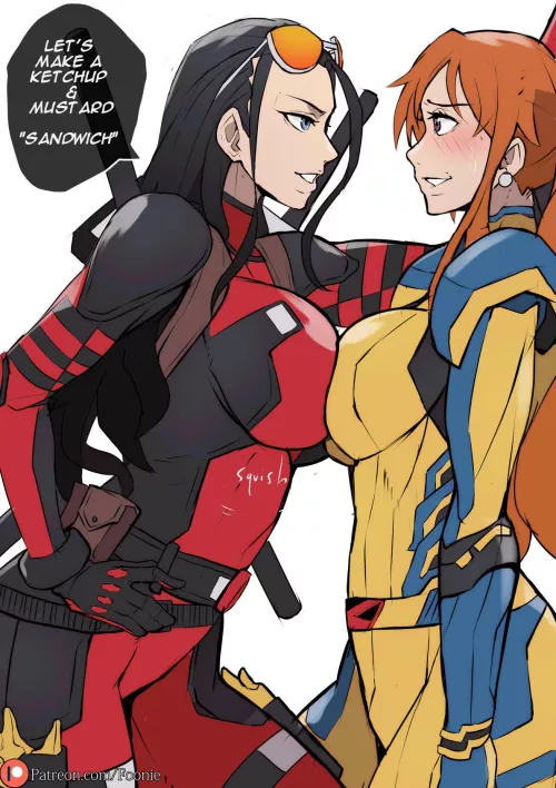 Deadpool Robin and Wolverine Nami (Foonie) [One Piece/Marvel]  by Bazaarthrone