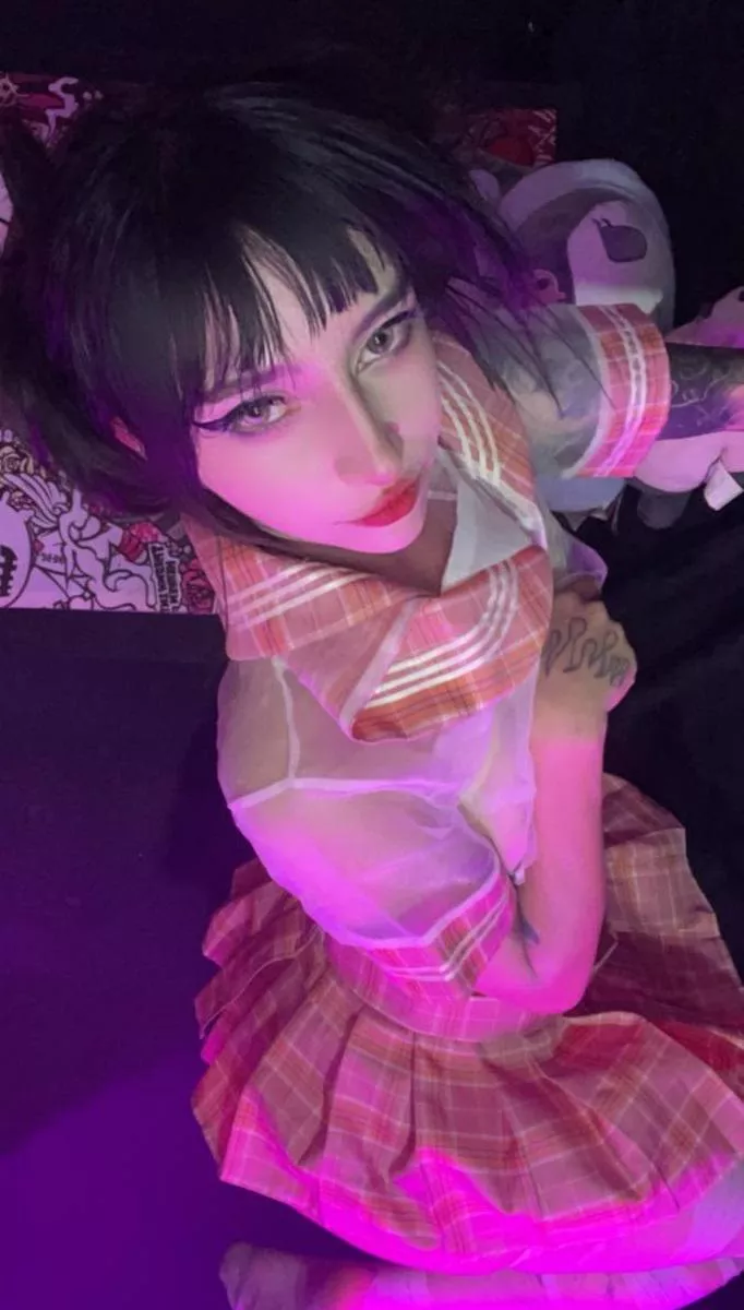 Do I look good in my school skirt? 🤭 posted by Adorable-Ad7684