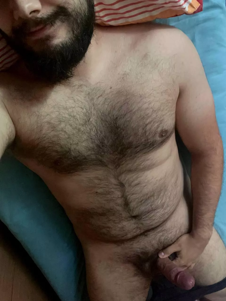 Just woke up, excuse the scruffy bearded look. I’d be in need of some help with this big hairy hard cock… posted by Sad_Manufacturer2370
