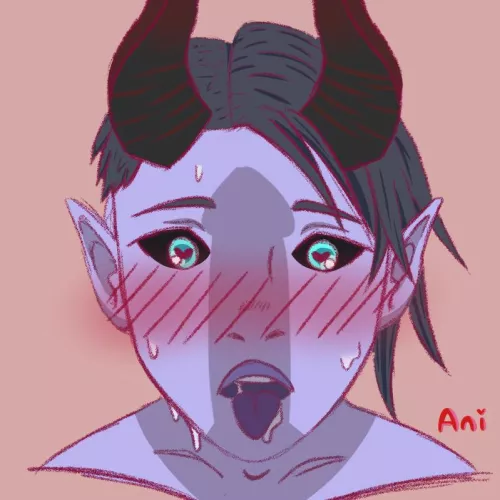 first ahegao, howd i do? (@anisoptera_art) by xx-anon-xx