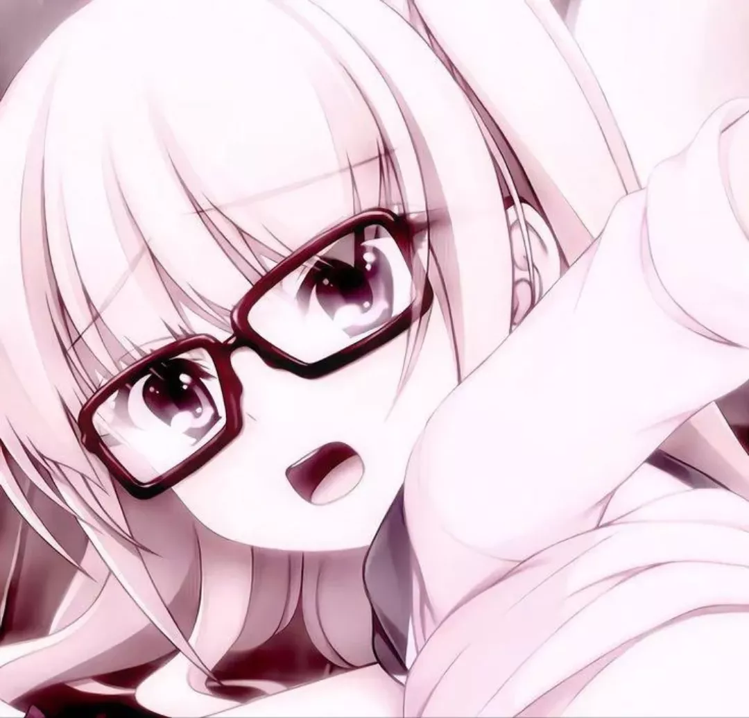 LF Color Source: glasses, open mouth, clothes lift, long hair, looking at viewer, eyebrows, school uniform, 1girl, face, close-up, portrait, looking back, arms behind back, shirt lift, long sleeves, upper teeth only posted by playerrrr54