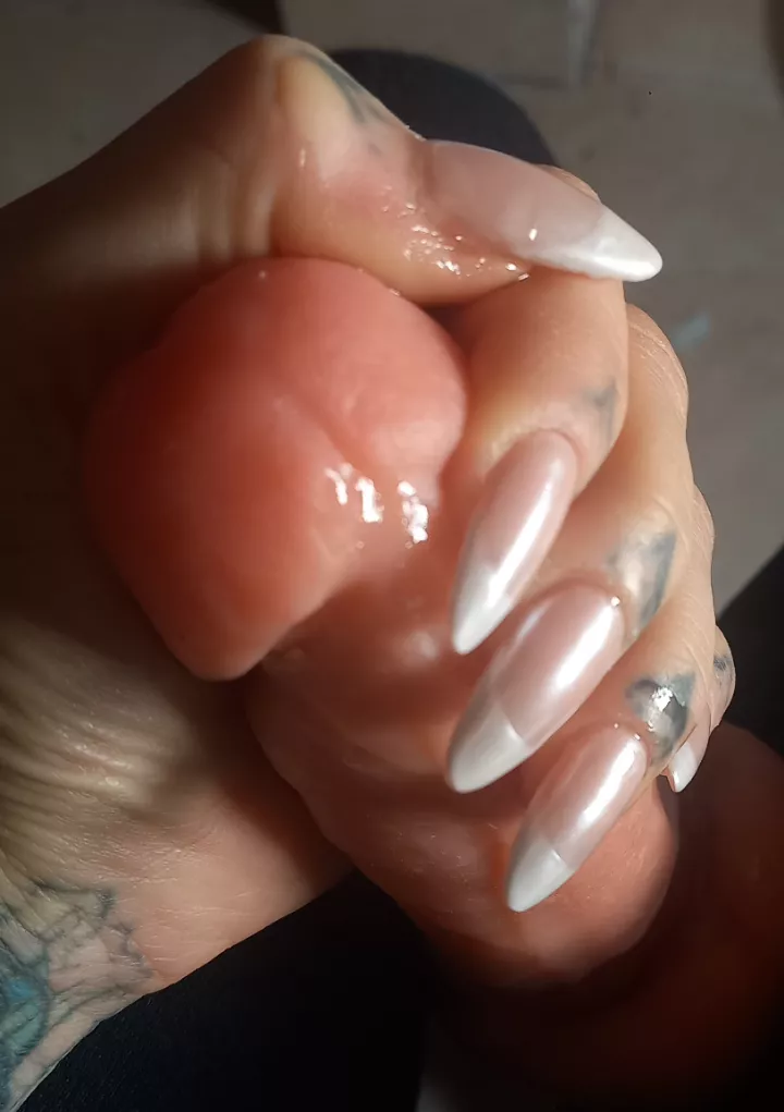 my french nails with my dildo. I WANT MORE  posted by kittylove-