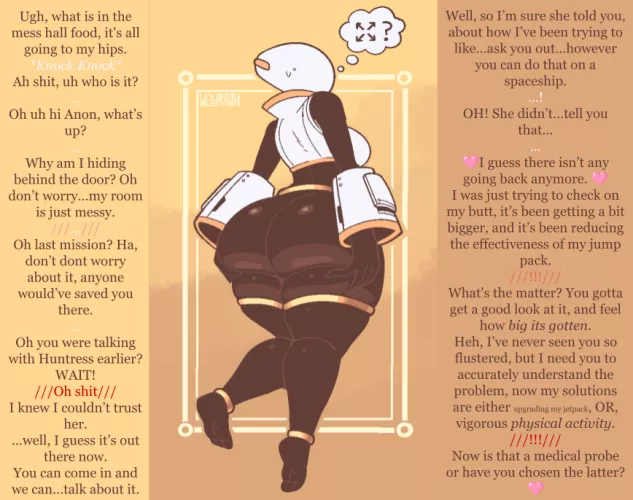 Artificer Makes the Most of an Accidental Confession [Risk of Rain 2] [Dumb Flirting] [Ass Focus] [Artificer] [Pre-sex] {Art by Welwraith} by TheTumorLizard