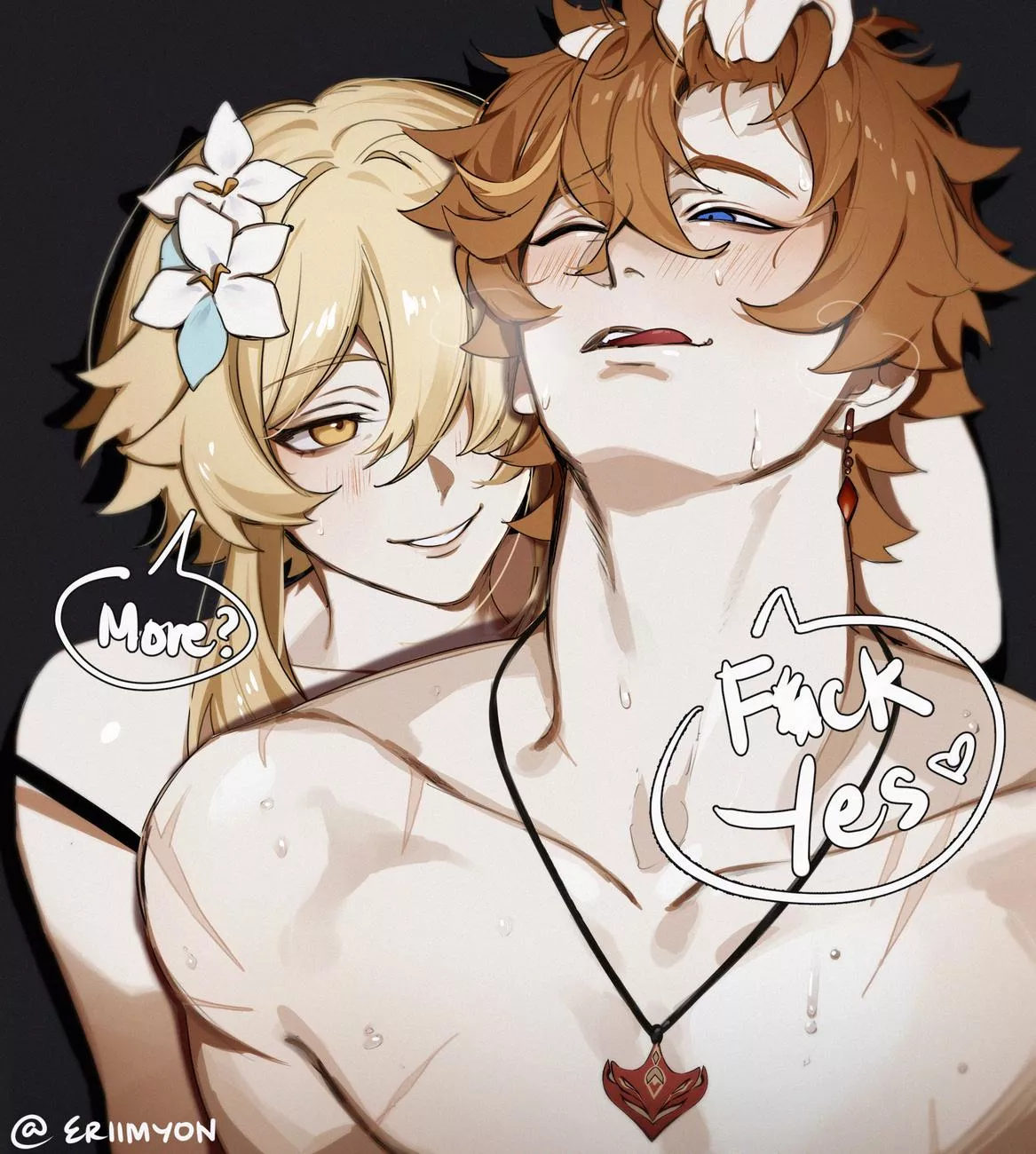 Begging for more from Lumine posted by Somanycookies1