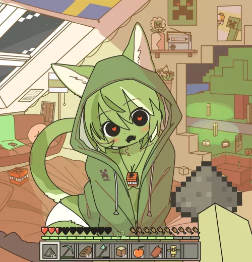 Creeper cat girl [Doremifaso64]  by Professional_Ad354