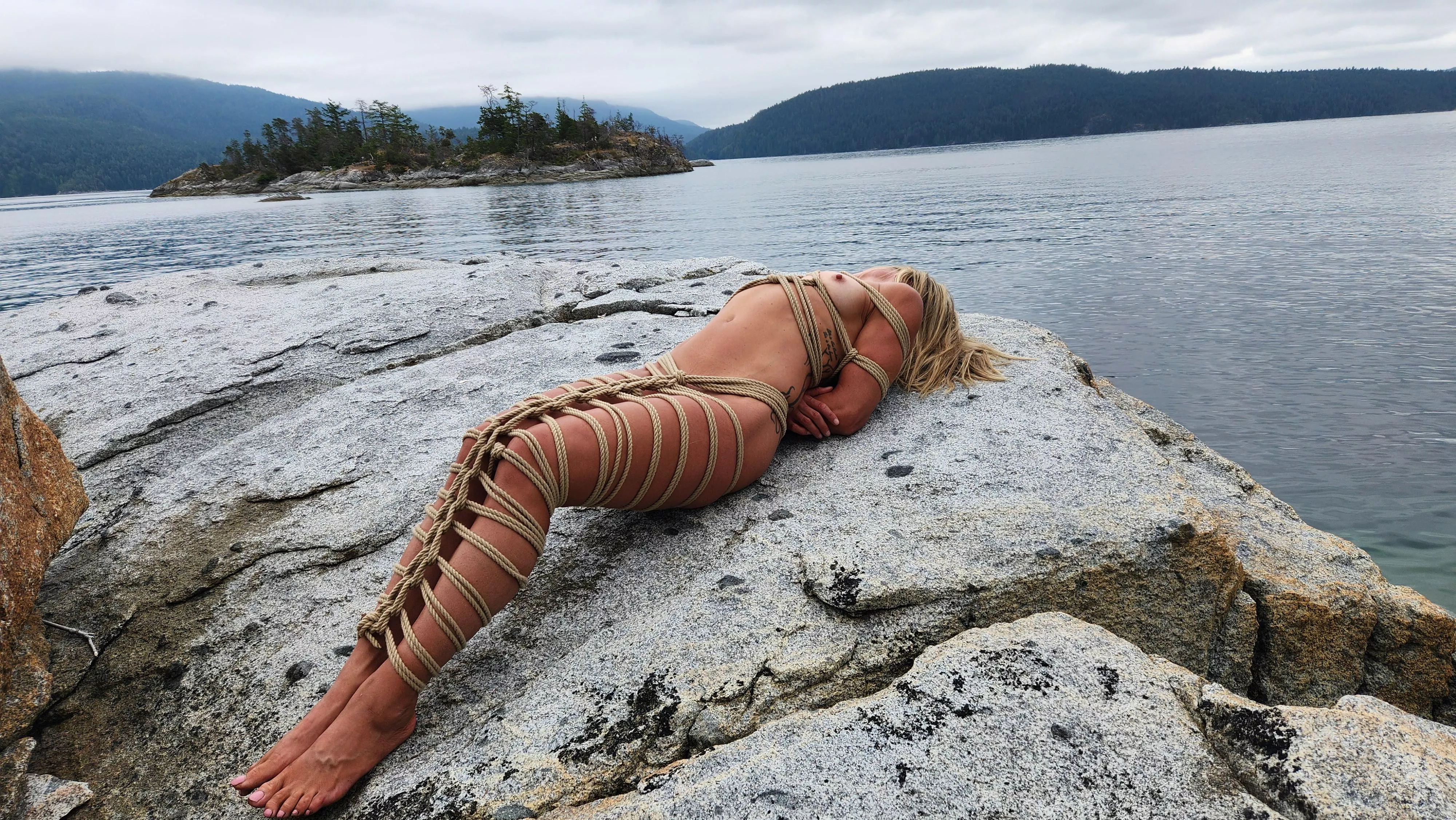 Doing my best mermaid impression after getting tied up on a week long kayak trip posted by Sexy_Miss_Sunshine1