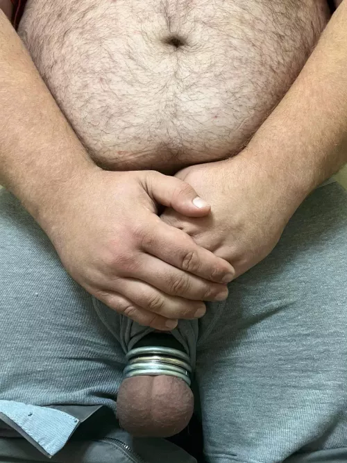 Gotta love feeling that all day tension on my balls  by fathornyhandsome