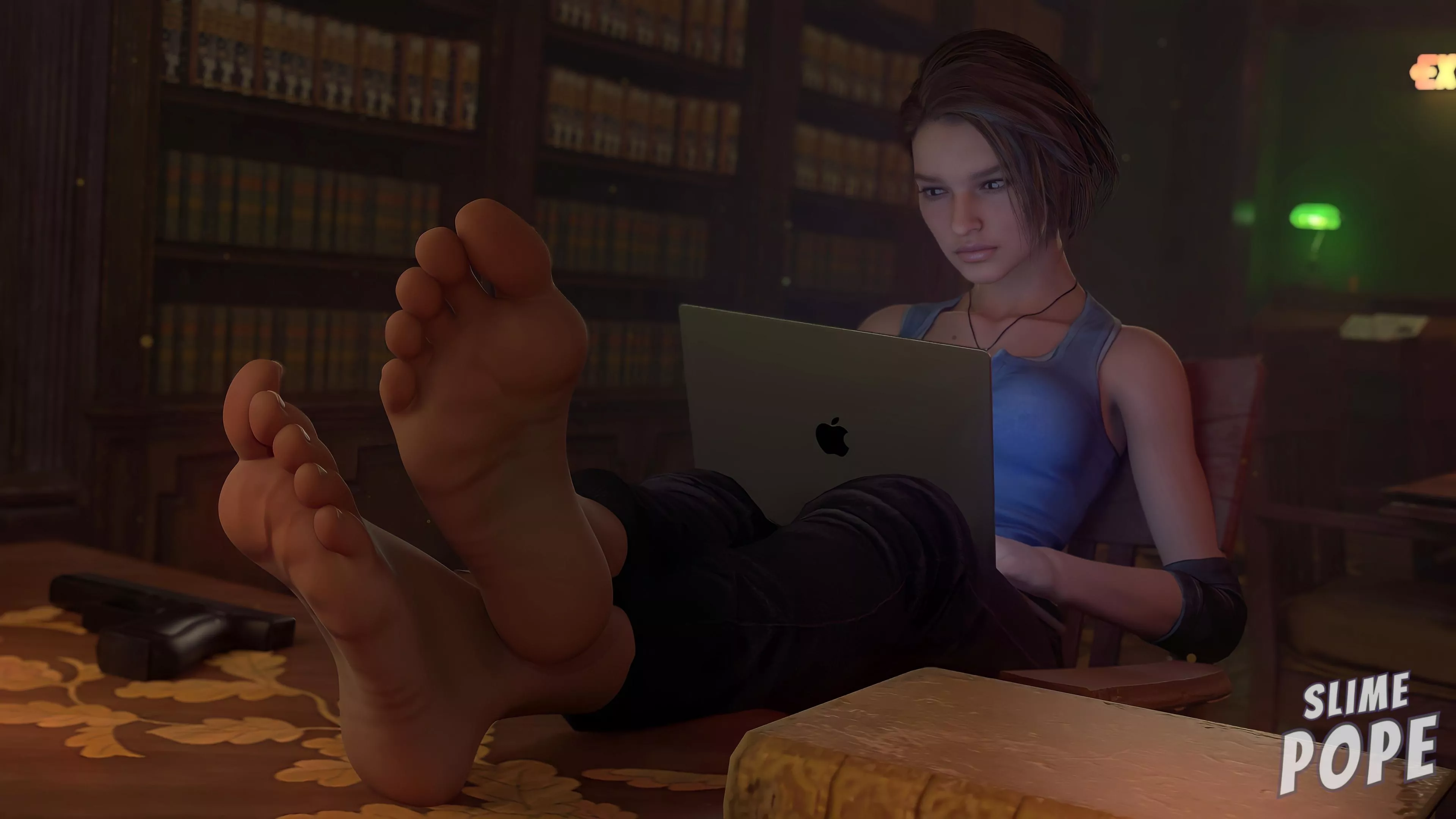 Jill's Day Off (Resident Evil) [Artist: SlimePope] posted by ComaOfSouls