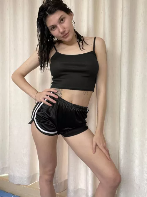 My wet hair cascading down my shoulders, I can feel the heat rising from your loins as you stare at me by Little_Eva_20