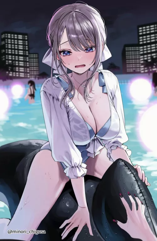 Sitting atop an inflatable orca by marxsander2016