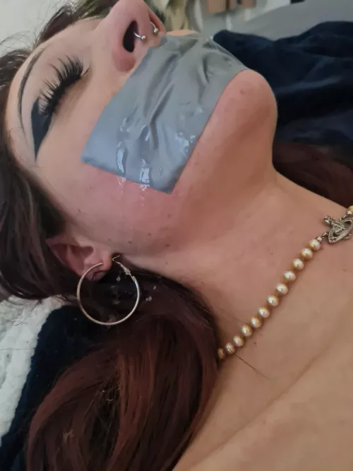 I was ordered to try to suck the cum through the tape for 30 minutes  by Lacey_Campbell