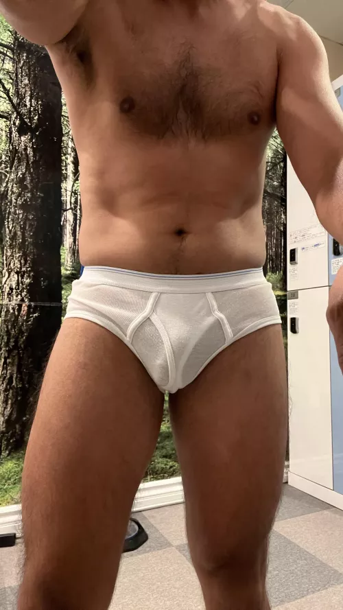 love showing off in my tighty whities in the spa locker room.  I walk around in them slowly and purposefully from one end of the room to another, occasionally bending to grab something from the floor or adjust my ankle bracelet to to ensure everyone has  by zaarm6