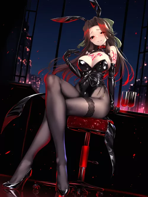 Corrupt Bunny Jintsuu [Kancolle] by CheetahSperm18