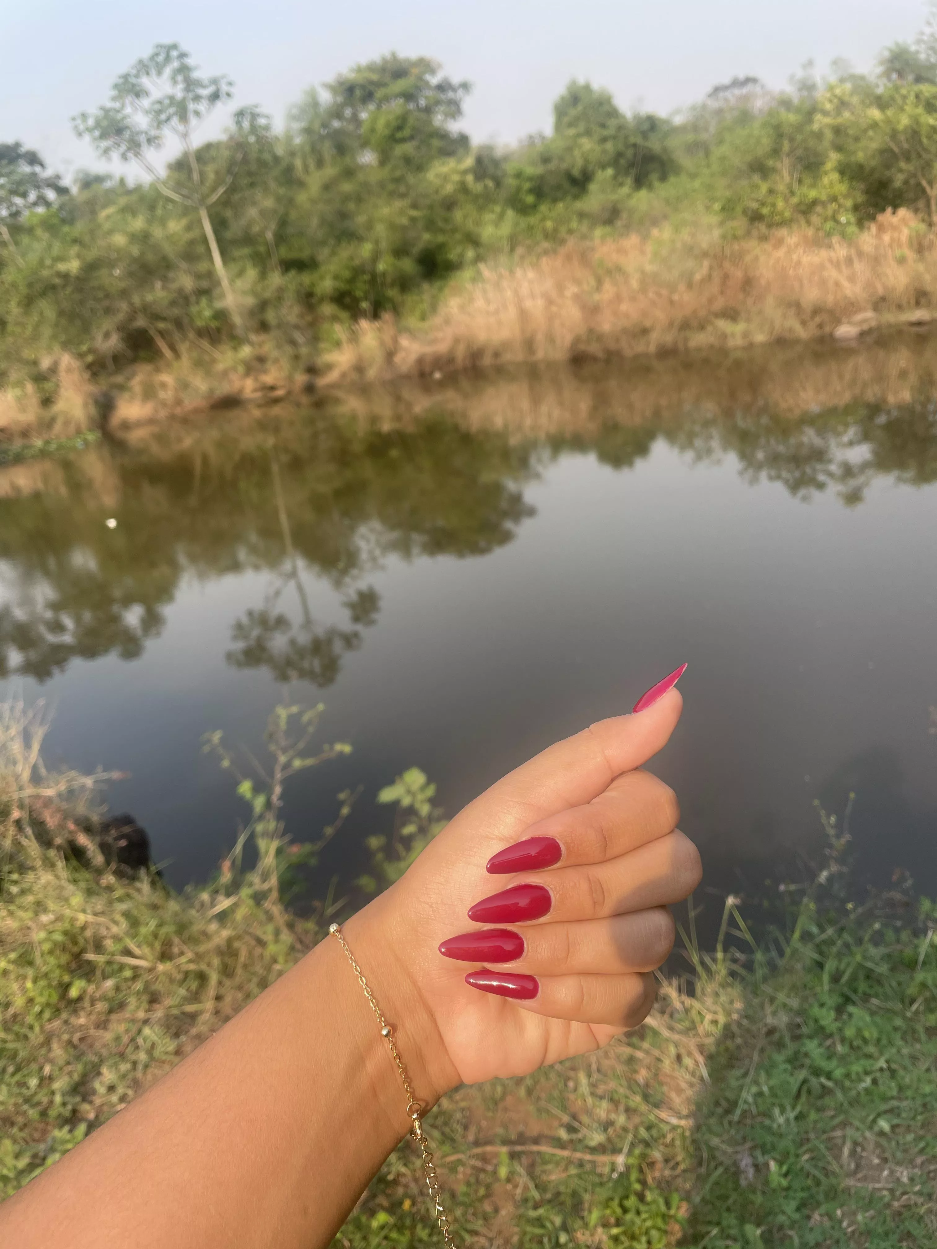 Red Nails and nice  view for Both of us  posted by Honey869