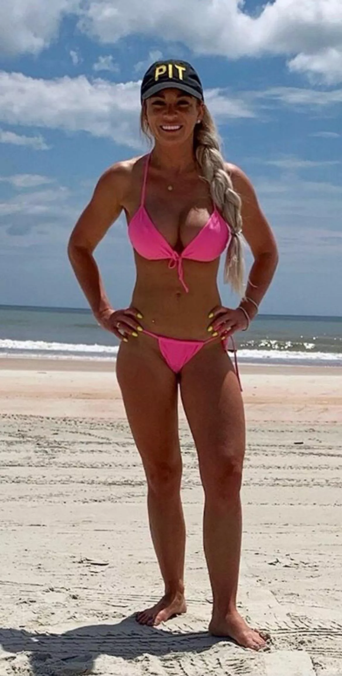 Blonde in pink posted by Ok_Flan_3022