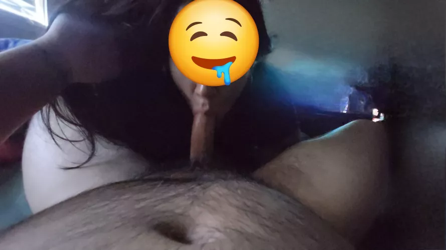 First time hotwife giving head while cuck is at home watching the kids! Did not fuck yet but only cause cucky isn't ready to cross 