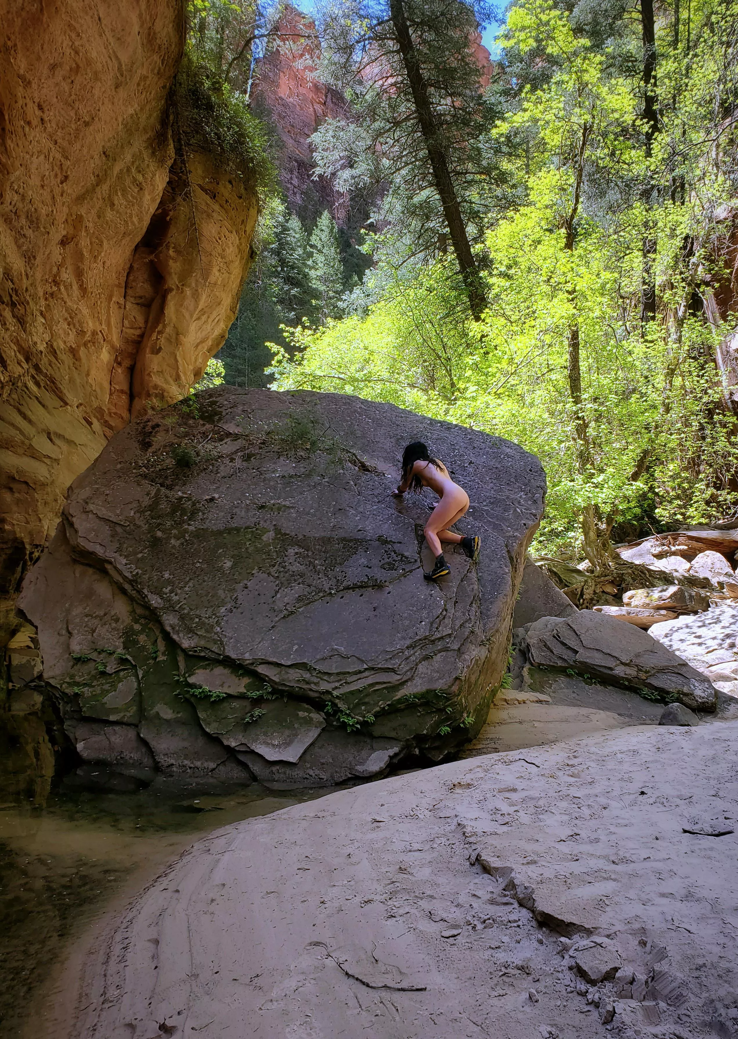 If u hike with me expect to be naked at some point 😎 posted by Miss_Selkie