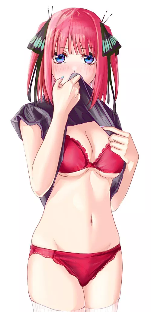 Nino Showing Off Her Lingerie (Quintessential Quintuplets) by Csxc