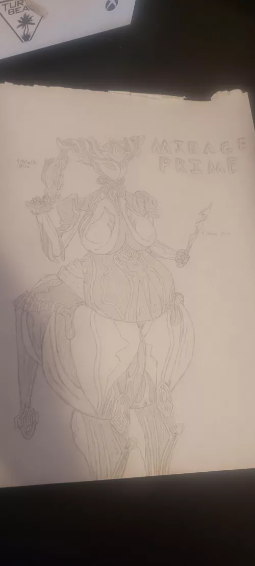 Mirage prime drawing (By me) by gayassthehorse