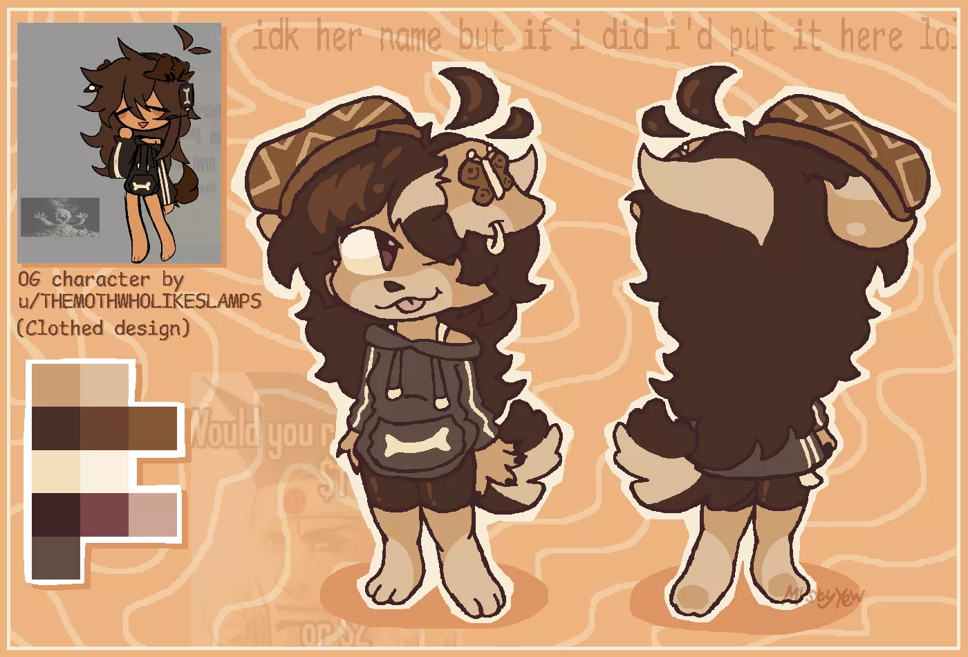 Redesigned fursona sheet for a mutual of mine posted by MustyYew