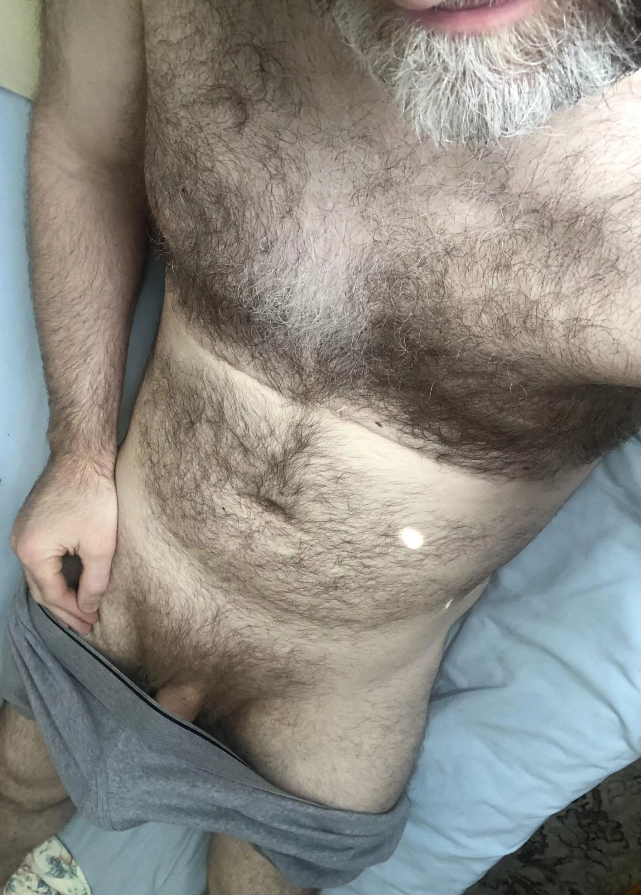 (49) English silver fox waking up posted by Mrsparkles7100